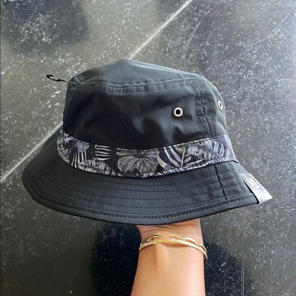 PXG Black Bucket Hat with Floral Band